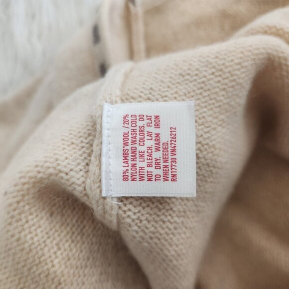 Vtg Y2K MOSSIMO Womens XS Lambs Wool Blend Knit Hooded Sweater NWT Deadstock - Picture 14 of 14